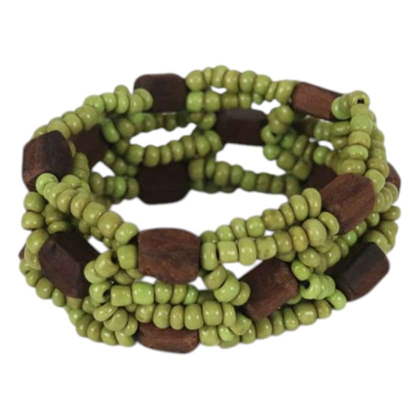 BRACELET SONO BEAD DICE GREEN