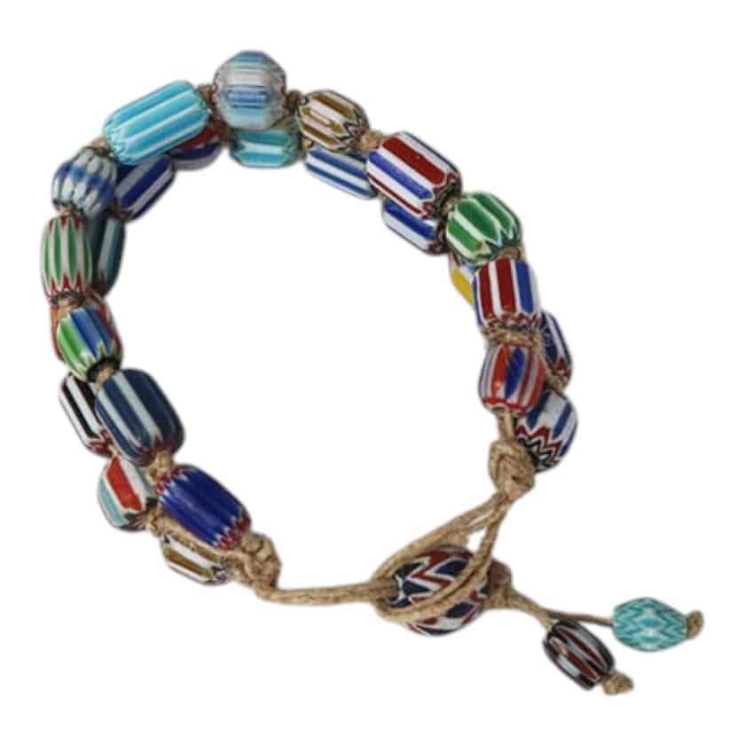 BRACELET TRADE BEADS ON STRING SMALL