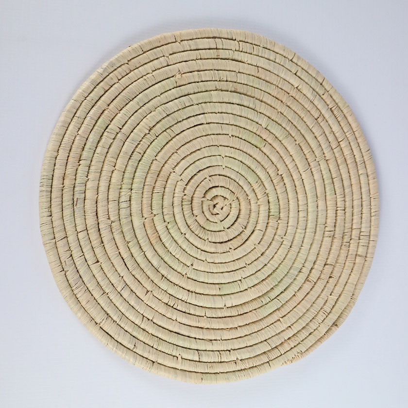 RAFFIA PLACEMATS ROUND 38CM NATURAL