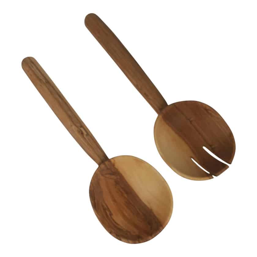 WOOD SALAD SERVER 10"