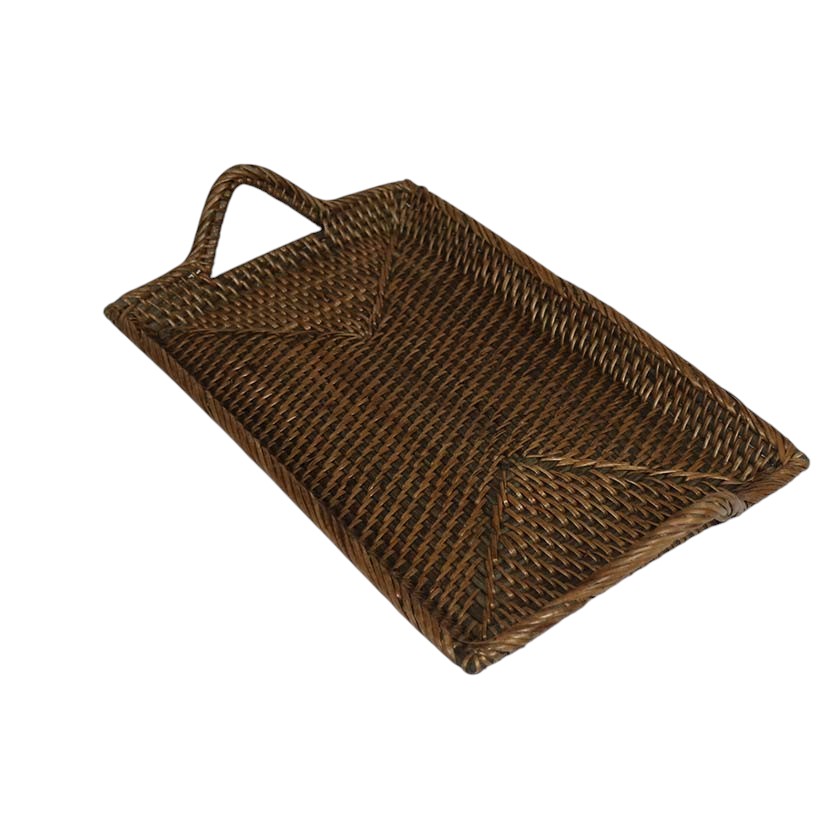 RATTAN VANITY TRAY ANTIQUE