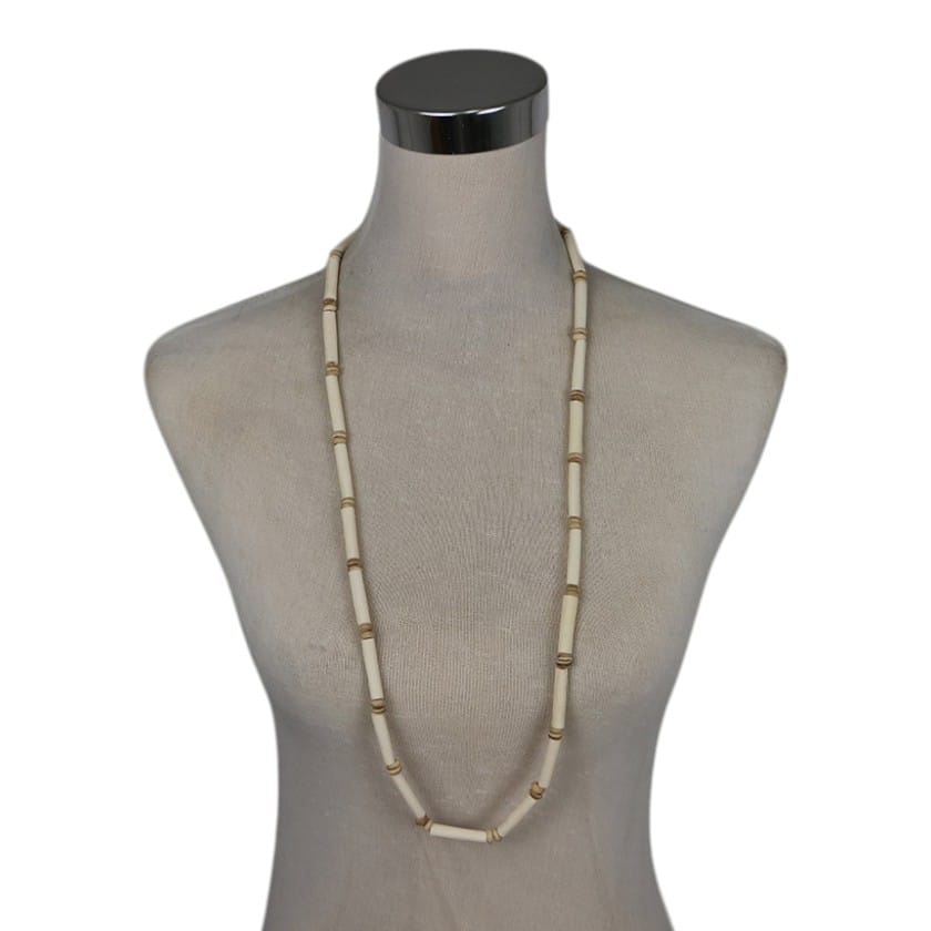 NECKLACE WOOD & BONE PIPE