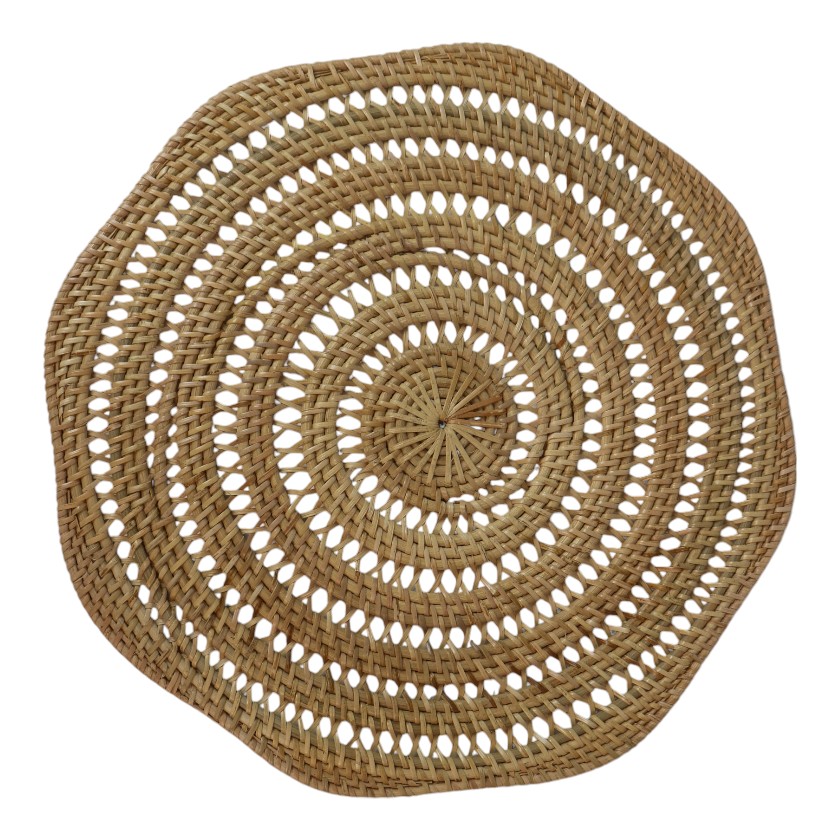 RATTAN PLACEMAT OCTOGONAL BLOND