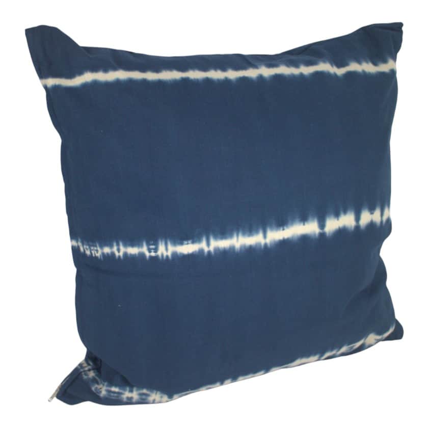 CUSHION SHIBORI INDIGO SIMPLE LINE WITH INNER