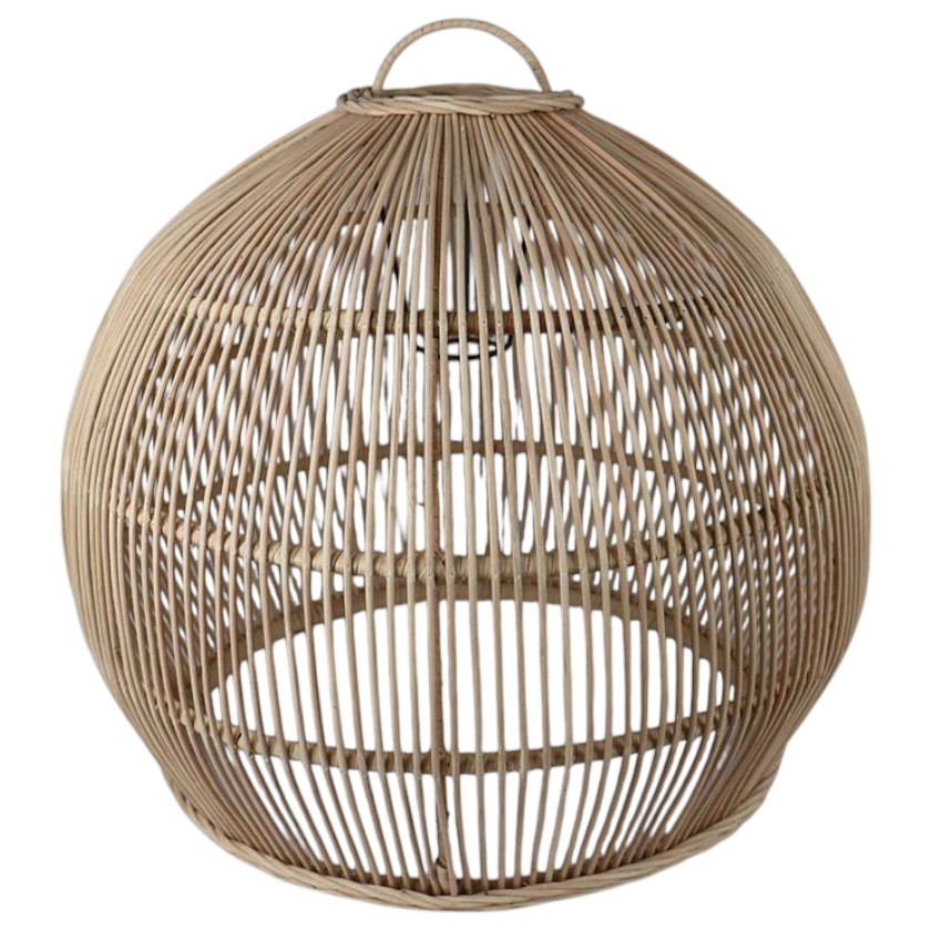 RATTAN THICK BALL LAMPSHADE XLARGE NAT
