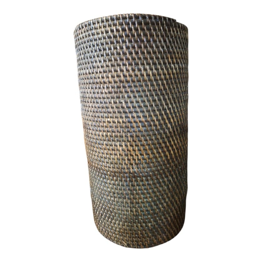 RATTAN UMBRELLA STAND ANTIQUE
