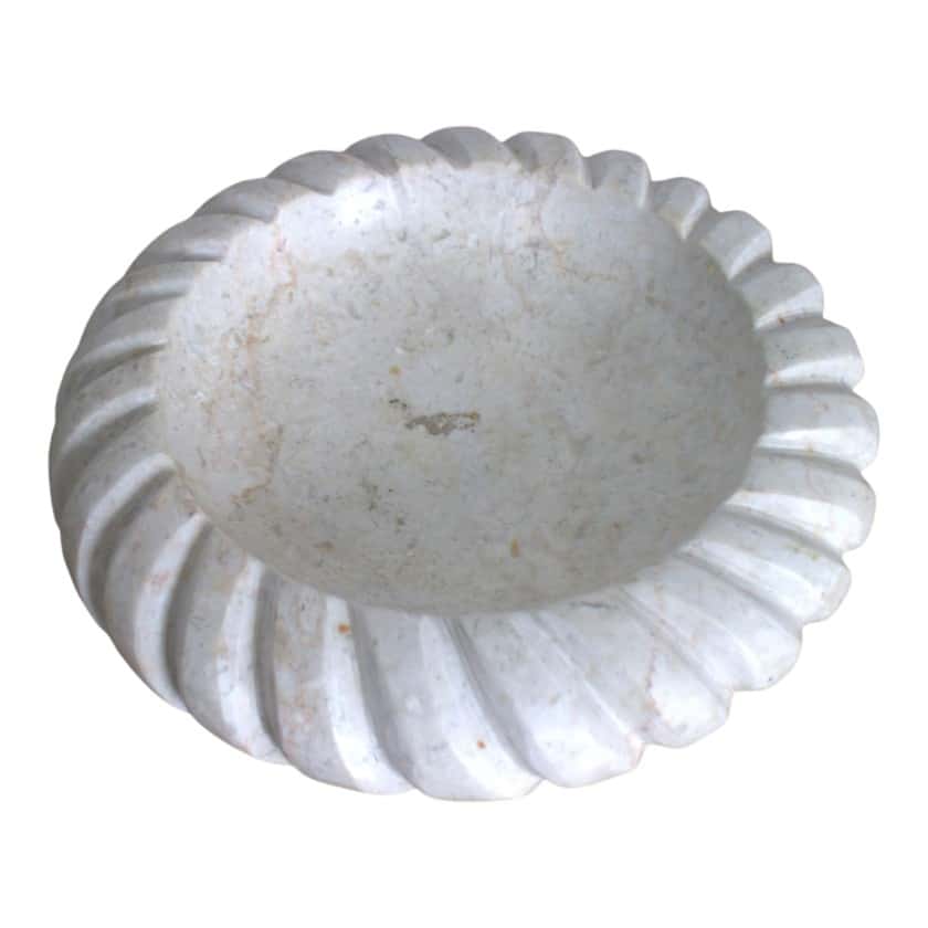 MARBLE BOWL ROPE TRIM NATURAL MAT