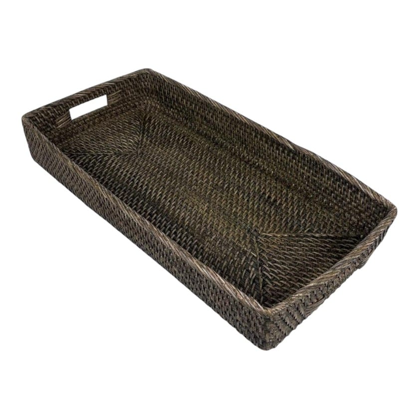 RATTAN DRINKS TRAY 50X25