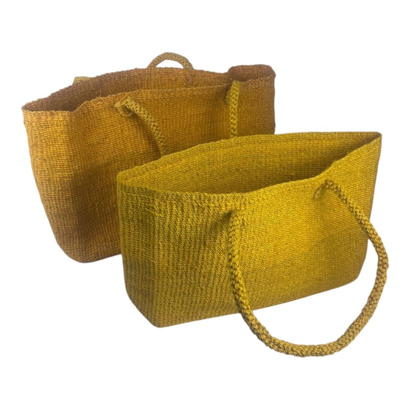BAG SISAL RECTANGULAR SHOULDER OCRE