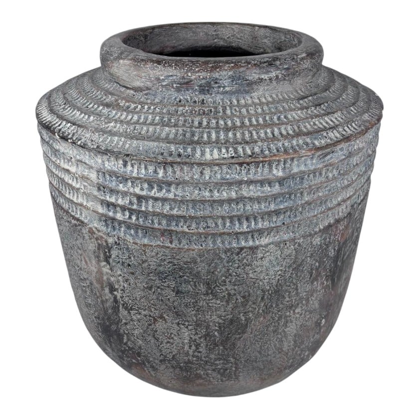 FIBRE POT CHOC GREY SILINDRIC