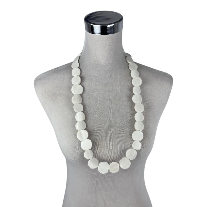 NECKLACE BONE COIN NATURAL