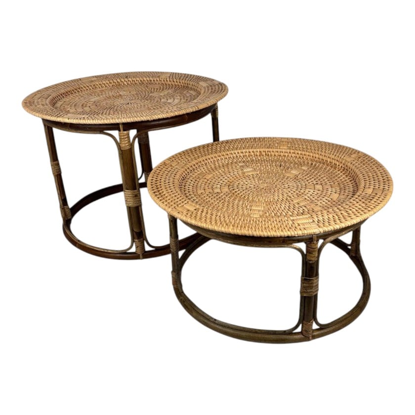 RATTAN BUFFET STANDS ANTIQUE