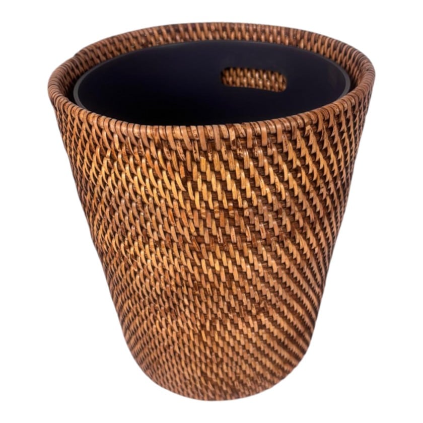 RATTAN WASTEPAPER WITH LINER NATURAL