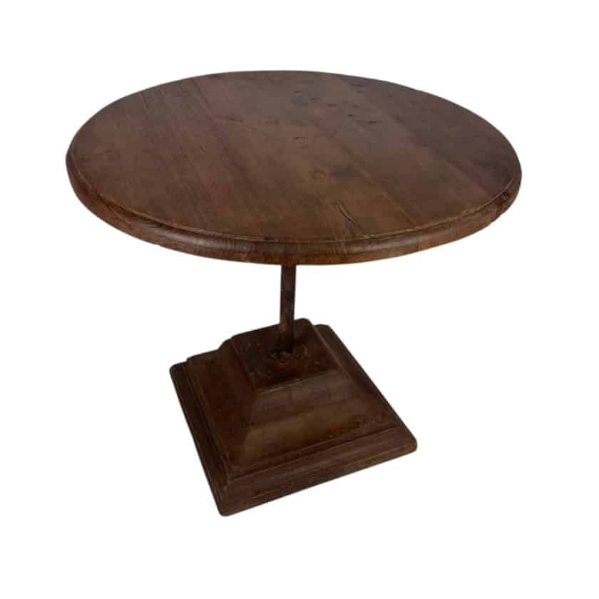 WOOD PEDIMENT CAFE TABLES