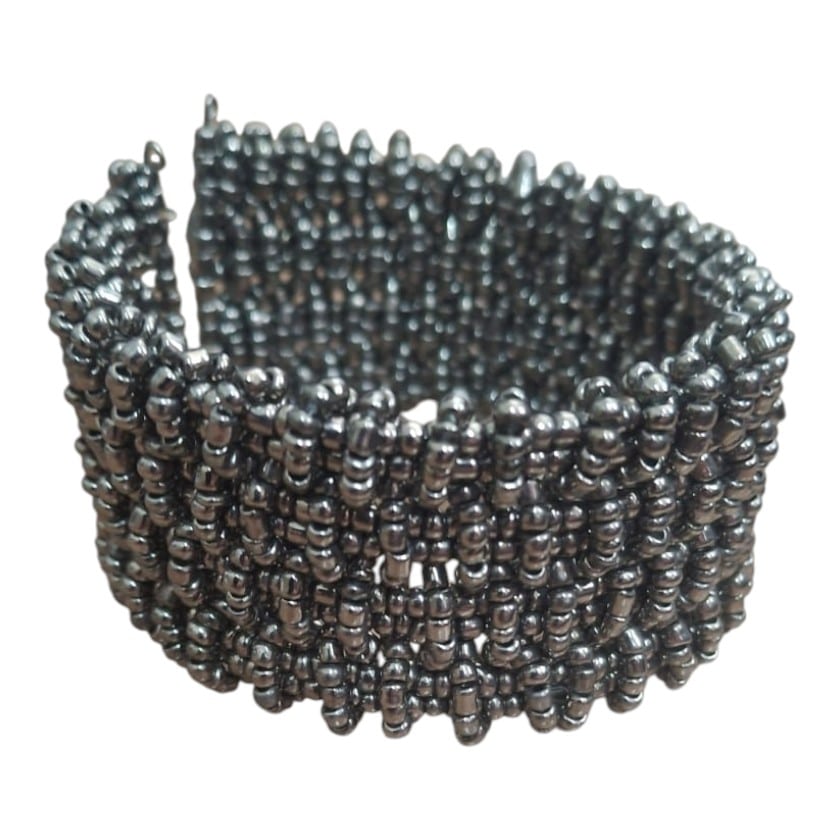 BRACELET CROCHET BEAD METAL
