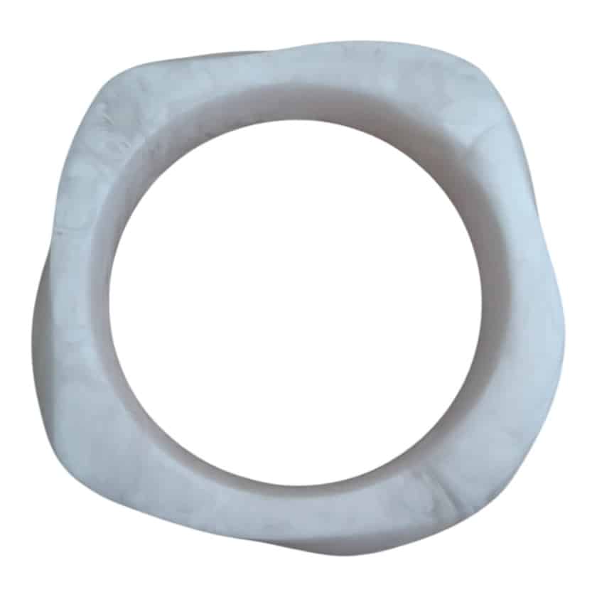 BRACELET WHITE BANGLE SQUARE